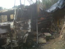 Άγνωστοι έκαψαν γεωτρύπανο της ΕΛΛΗΝΙΚΟΣ ΧΡΥΣΟΣ  στη Φισώκα Χαλκιδικής