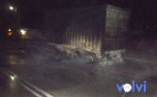 Φωτιά σε φορτηγό με συμπύκνωμα μολύβδου της Ελληνικός Χρυσός στη Ρεντίνα
